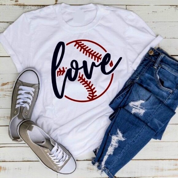 Lignu Tops - Baseball Mom baseball love Shirt